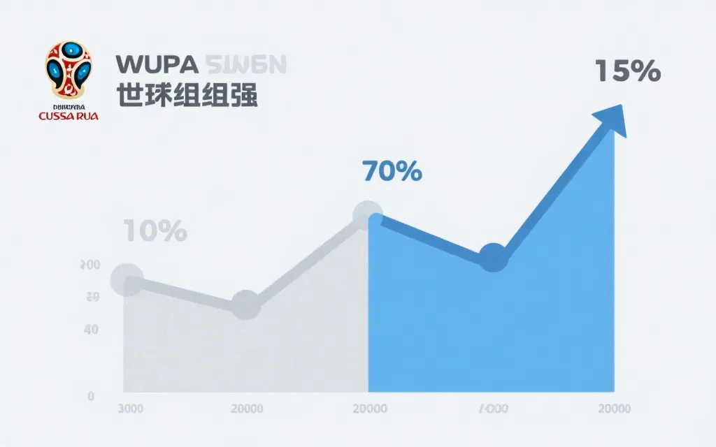 数据可视化风格的世界杯分组强度与出线概率示意图